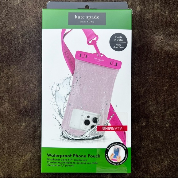 Kate Spade Pink Waterproof Phone Pouch - Picture 1 of 1